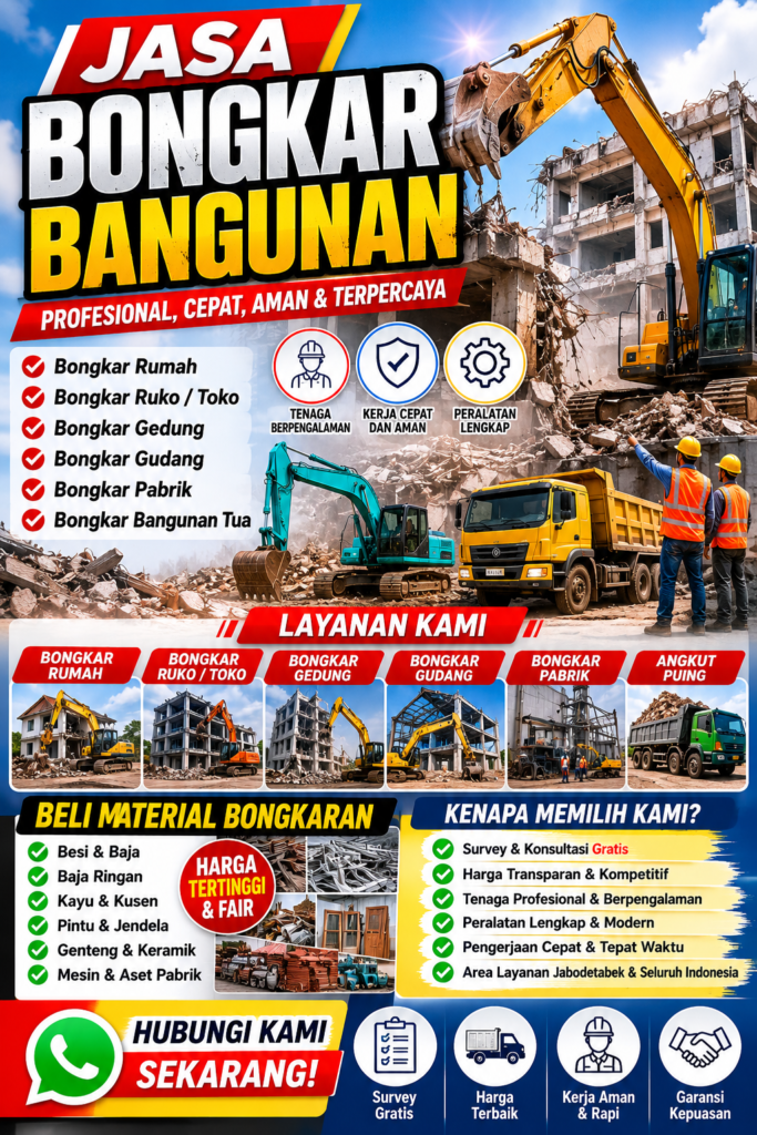jasa bongkar bangunan